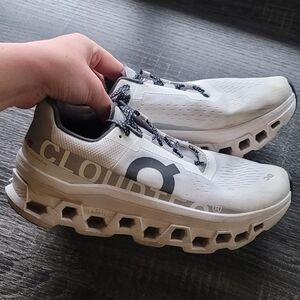 On Cloudmonster in All White